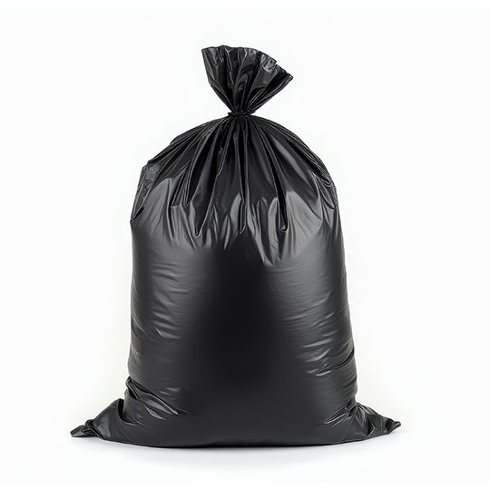 Black bag for packaging